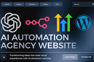design ai automation agency website, ai automated website and chatbot