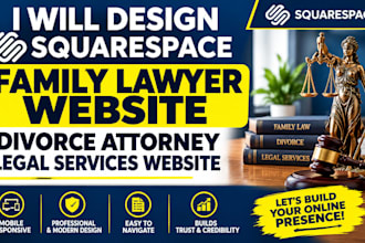design squarespace family lawyer website divorce attorney legal services website
