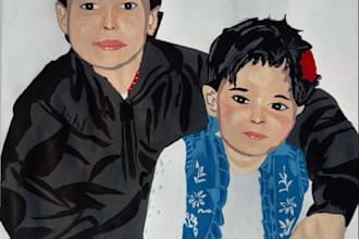 create a custom hand painted artwork from your reference