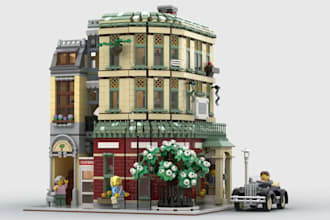 design 3d lego model, lego moc, lego set, lego technic car with instruction