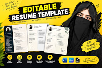 design an editable professional resume template