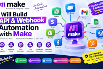 build custom API and webhook automation with make