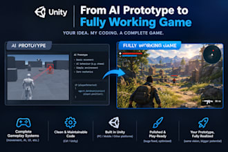 turn an ai prototype into a fully working PC or mobile game