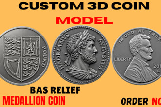 design custom 3d coin, challenge coin, commemorative coin , printable stl model