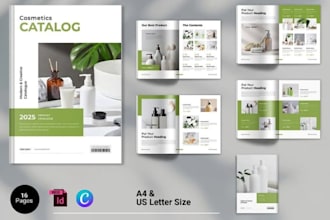 design skincare medical spa product catalogue catalog brochure booklet for sales