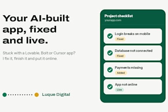 fix, finish and deploy your lovable, bolt or cursor app