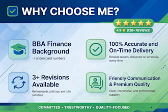 do financial data entry and excel analysis report