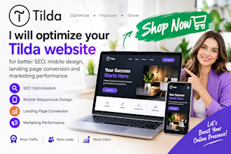 optimize tilda website SEO landing page conversion mobile design  performance
