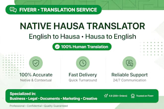 accurately translate english to hausa and hausa to english
