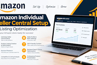 setup amazon individual seller central and listing optimization