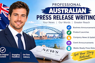 write professional australian press releases for media distribution