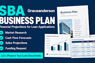 write an sba business plan and financial projections for loan application