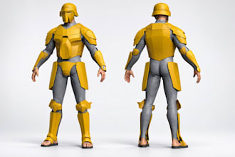 create 3d cosplay models, printable armor and props ready for 3d printing