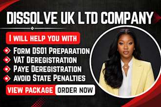 dissolve UK ltd company, file ds01, and handle vat deregistration with hmrc