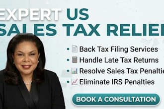 file back taxes, handle late tax returns, sales tax and resolve irs penalties