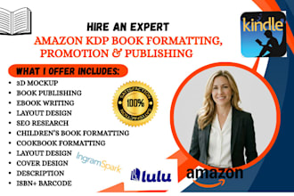 professionally format and publish your book with KDP paperback and ebook setup