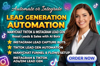 build manychat tiktok and instagram lead generation automation