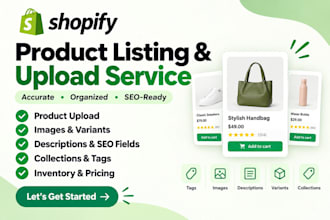 shopify product listing shopify product upload  product data entry shopify SEO