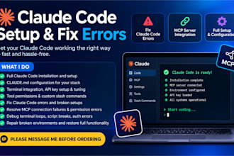 do claude code setup, fix claude code errors, and claude mcp server integration