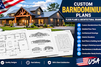 design custom barndominium plans, floor plans and architectural drawings