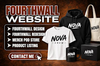 design fourth wall website setup fourthwall store setup fourthwall pod merch