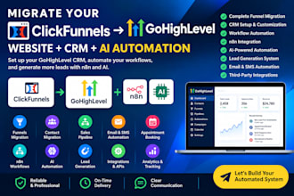 migrate clickfunnels website CRM ai automation gohighlevel n8n lead generation