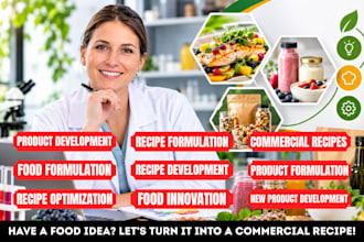 provide food product development, recipe formulation and commercial recipes