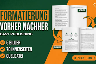 werde ebook formatierung und buchsatz für amazon KDP, taschenbuch erstellen
