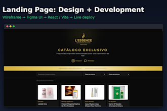 design and develop a responsive landing page in react, vite or HTML CSS
