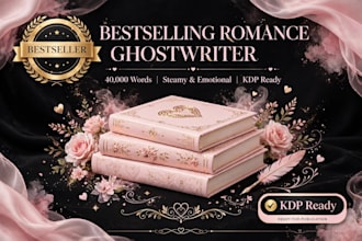 ghostwrite 40k words spicy romance novel for amazon kdp