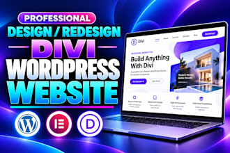 design divi wordpress website or redesign divi website using divi builder