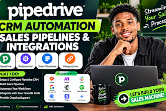 setup pipedrive CRM automation, sales pipelines and integrations