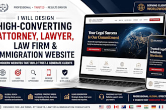 high converting attorney, lawyer, law firm website, visa immigration website