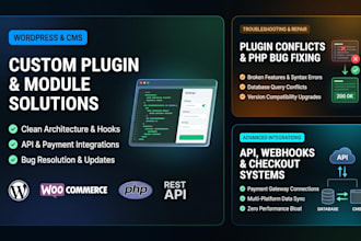 develop or customize wordpress plugins and modules