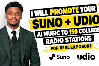 promote your suno udio ai music to 150 college radio station for real exposure