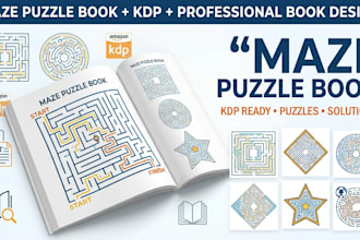 create maze puzzle book, maze book for KDP, maze puzzle