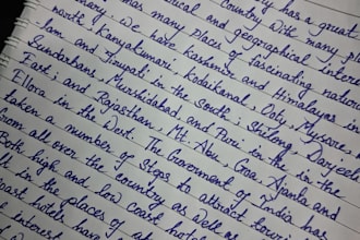 write clean notes and letters with my neat hand writting