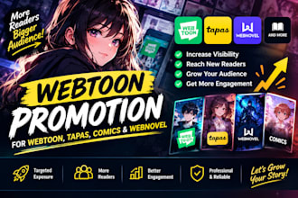 promote your webtoon, tapas comic, webcomic or webnovel