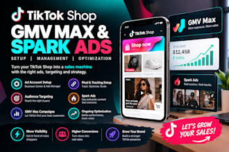 set up and manage your tiktok shop gmv max and spark ads campaigns