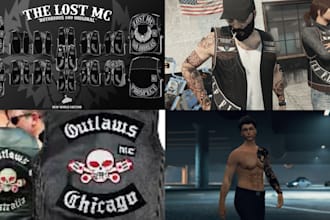 create custom fivem kuttes mc vest biker clothing fivem clothing fivem ped