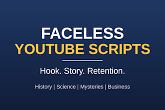 write a faceless youtube script with a strong hook