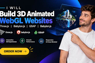 build 3d animated webgl websites threejs babylonjs gsap babylonjs 3d websites