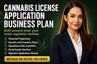 write your cannabis license application business plan