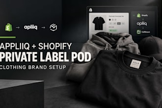 setup apliiq private label clothing brand shopify pod store integration