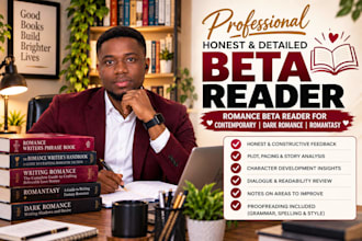 beta read your memoir, autobiography or emotional nonfiction book
