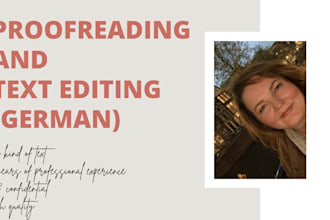 proofread and edit any german text
