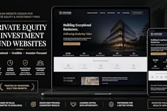 build private equity fund websites for deal flow and investor relations