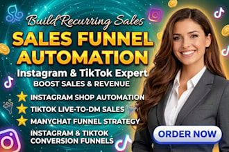 manychat tiktok and instagram sales funnel automation