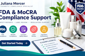 prepare fda mocra cosmetic safety reports and label compliance reviews