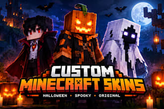 create a custom minecraft halloween skin